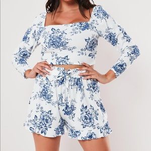 Missguided Coord Set Shorts & Top Porcelain 18